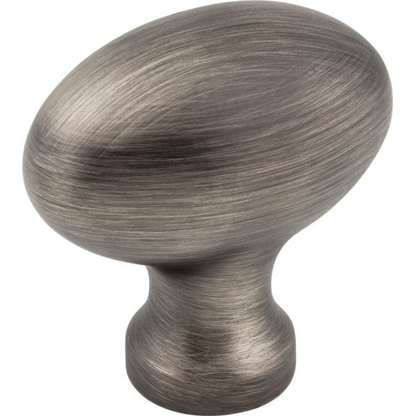 Jeffrey Alexander 1-9/16" Overall Length Brushed Pewter Football Lyon Cabinet Knob 3991BNBDL - main